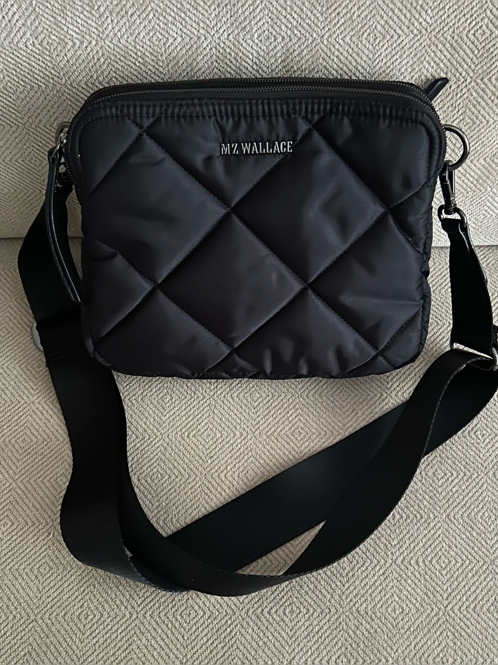 MZ Wallace New York quilted black Madison crossbody bag style #2004B1826
